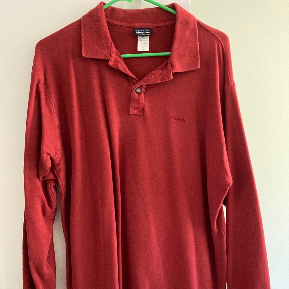 Patagonia long sleeve polo - organic cotton - Men's Medium
